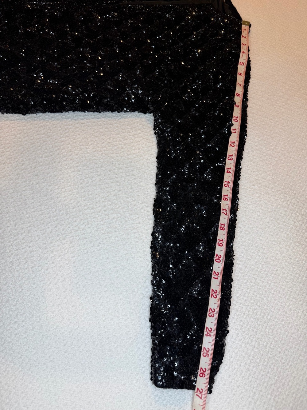 Vintage 60-70s Sparkle Heavy Sequin Black Wool Cardigan Size 42  Fits like Small - Picture 16 of 16